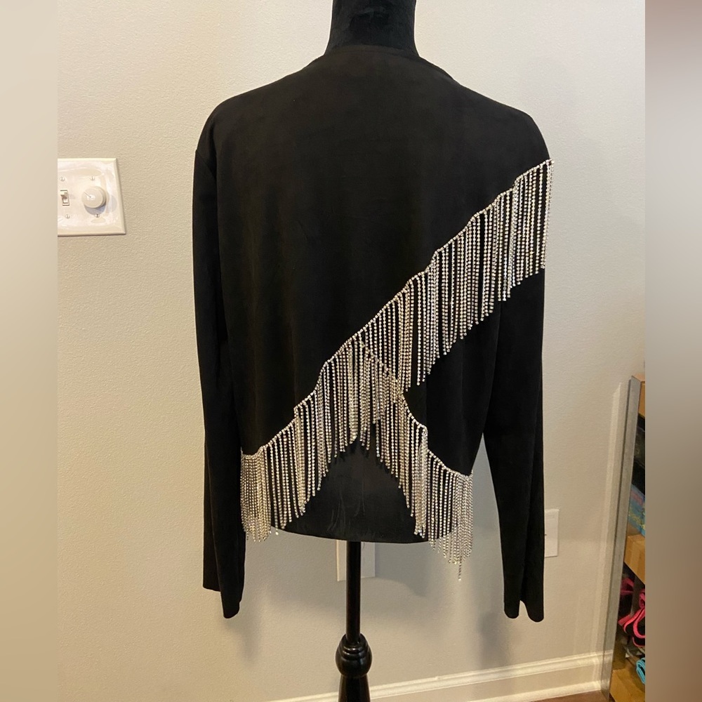 ❤️‍🔥 - Rhinestone Fringe Cardigan